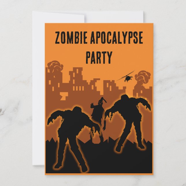 Invitación a la Fiesta del Apocalipsis Zombie (Anverso)