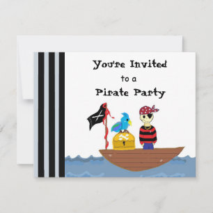 Invitación a la fiesta del barco pirata