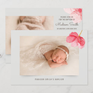 Invitación a la fiesta del bautismo de la foto flo