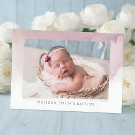 Invitación a la fiesta del bautismo fotográfico ac<br><div class="desc">Disponible aquí: http://www.zazzle.com/selectpartysupplies</div>