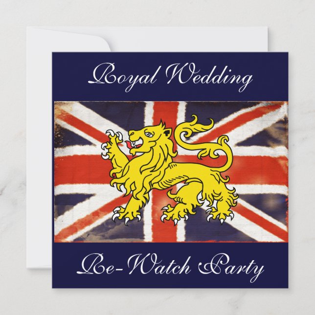 Invitación a la fiesta del Boda Real Británico Re- (Anverso)