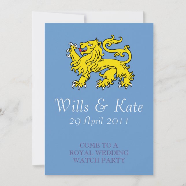 Invitación a la fiesta del Boda Real Watch (Azul) (Anverso)