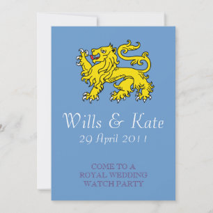 Invitación a la fiesta del Boda Real Watch (Azul)
