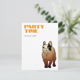 invitación a la fiesta del Bulldog Francés