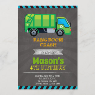 invitación a la fiesta del camión de basura
