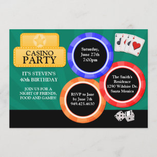 Invitación a la fiesta del casino