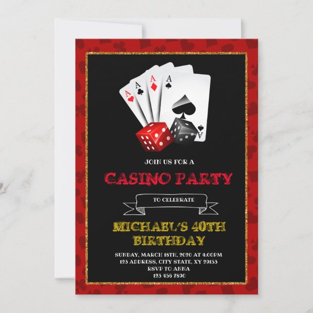 Invitación a la fiesta del Casino Royal (Anverso)