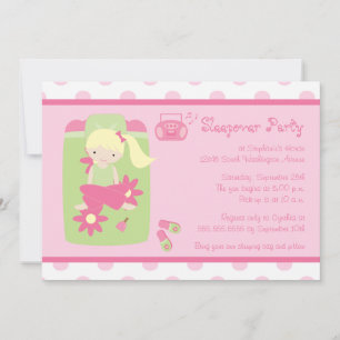 Invitación a la fiesta del chica Cuñado Polkadots
