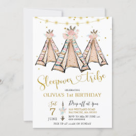 Invitación a la fiesta del Chica Floral Rosa Teepe