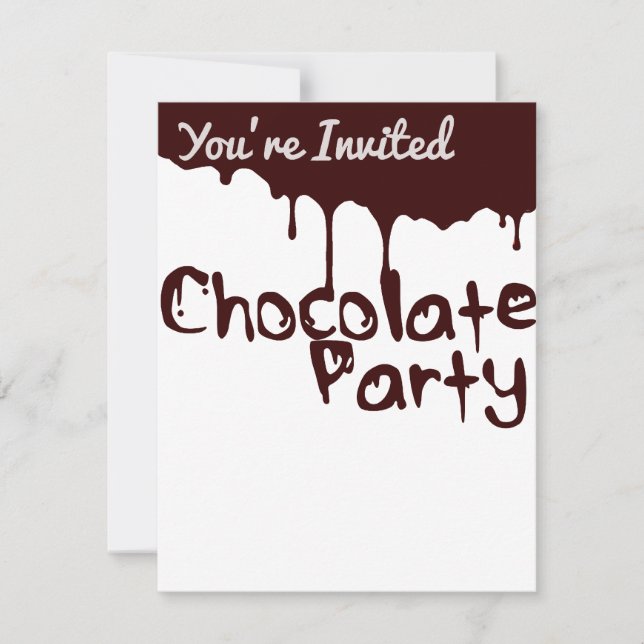 Invitación a la fiesta del chocolate (Anverso)