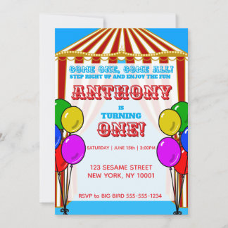 Invitación a la fiesta del circo de carnaval