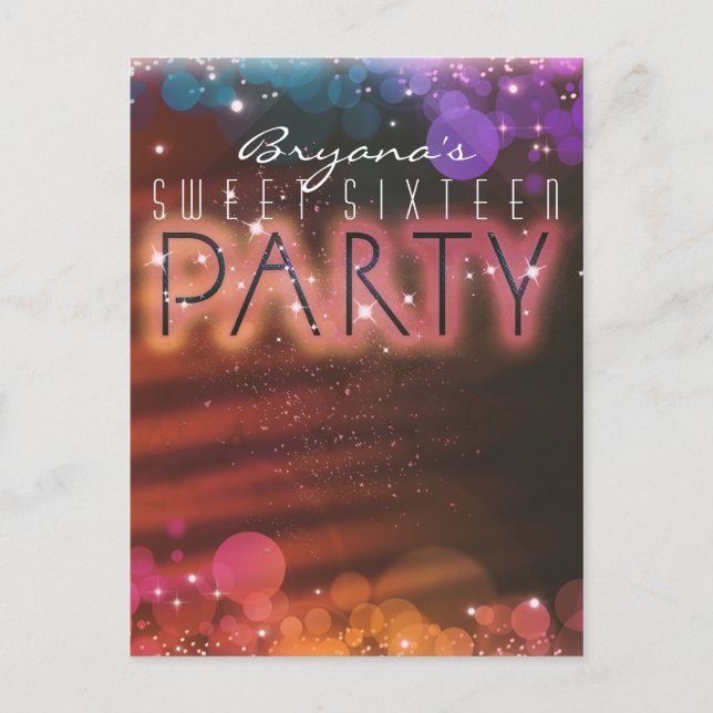 Invitación a la fiesta del Club de Baile Esparkle  (Anverso)