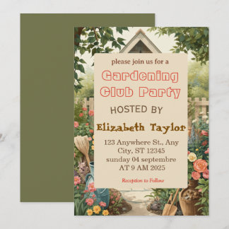 Invitación a la fiesta del club de jardinería – Fl