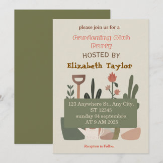 Invitación a la fiesta del club de jardinería - Fl