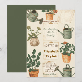 Invitación a la fiesta del club de jardinería - Fl