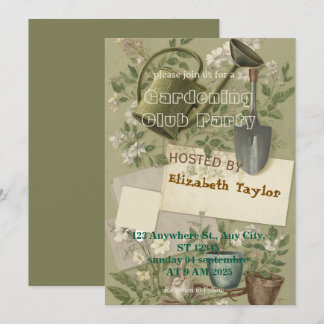 Invitación a la fiesta del club de jardinería - Fl