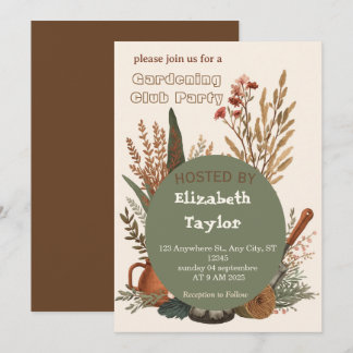 Invitación a la fiesta del club de jardinería – Fl