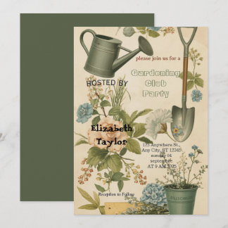 Invitación a la fiesta del club de jardinería - Fl