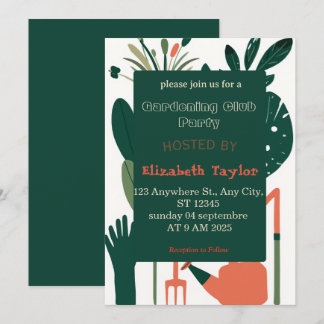 Invitación a la fiesta del club de jardinería - Fl
