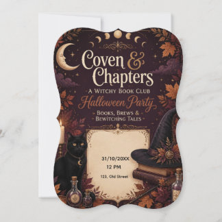 Invitación a la fiesta del club de lectura de Hall