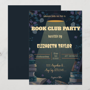 Invitación a la fiesta del club de lectura - Noche