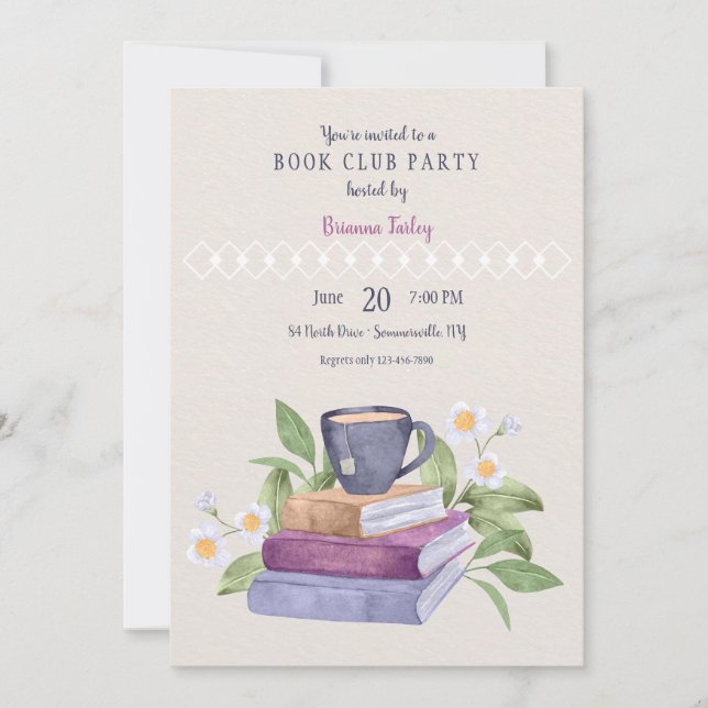 Invitación a la fiesta del club del libro (Anverso)