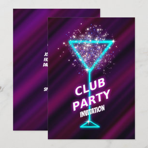 Invitación a la fiesta del club nocturno Neon-Cock