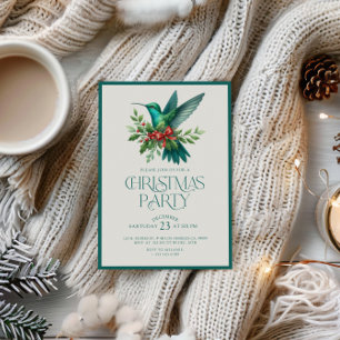 Invitación a la fiesta del colibrí de Navidad