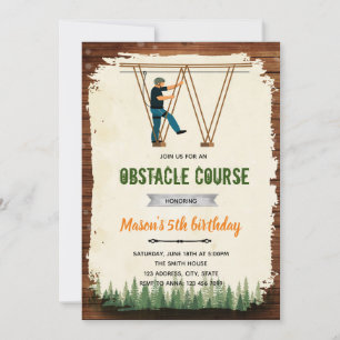 invitación a la fiesta del curso de cuerdas de zip