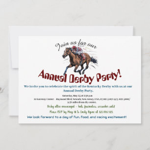 Invitación a la fiesta del Derby de caballos de ra