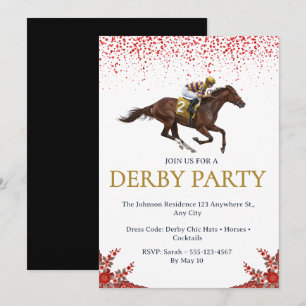 Invitación a la fiesta del Derby de carreras de ca