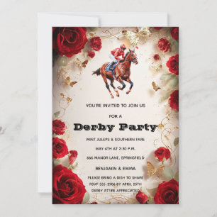Invitación a la Fiesta del Derby de Kentucky Rosas