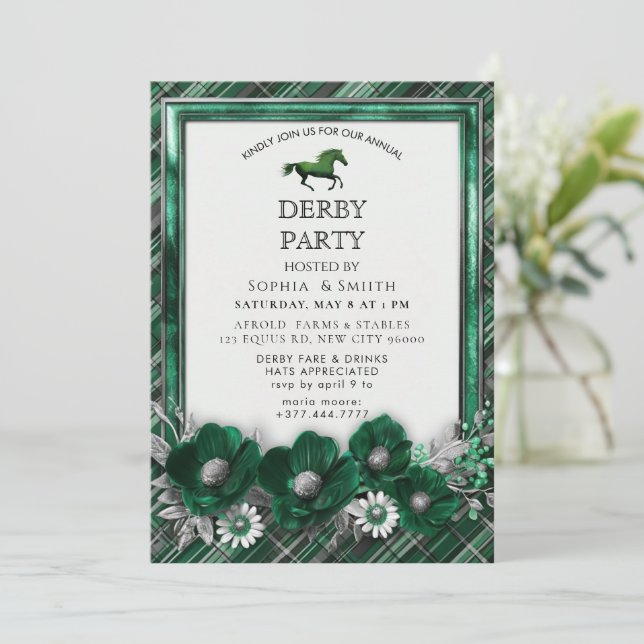 Invitación a la fiesta del Derby del Caballo de Pl (Anverso de pie)