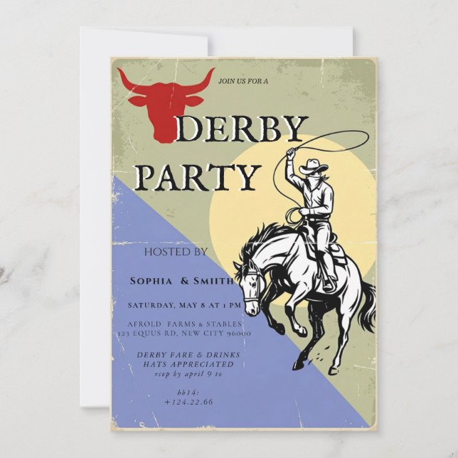 Invitación a la Fiesta del Derby Occidental Carrer (Anverso)