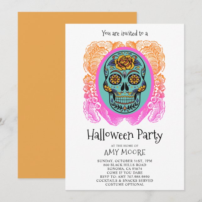 Invitación a la fiesta del derrumbe de azúcar de H (Anverso / Reverso)