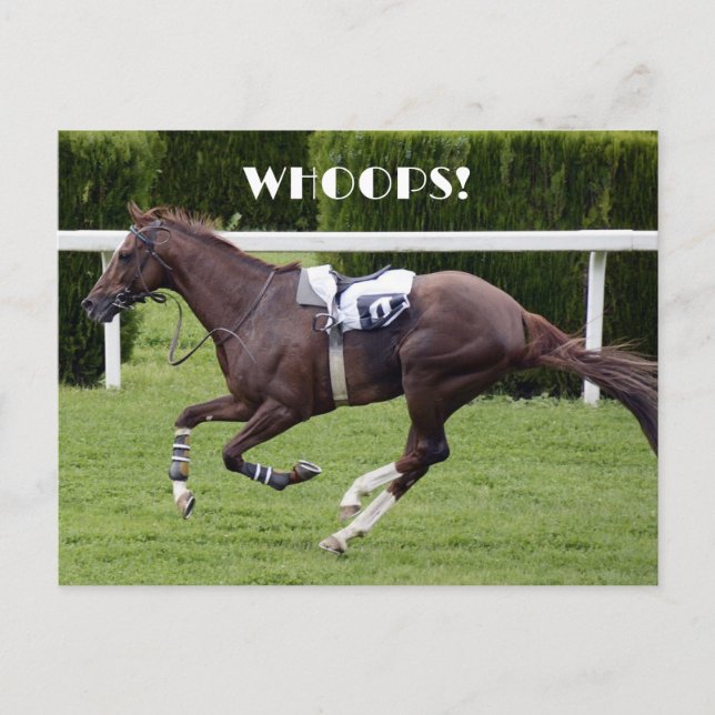 INVITACIÓN A LA FIESTA DEL DÍA DE CARRERAS WHOOPS (Anverso)