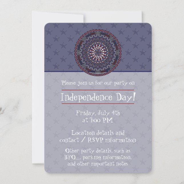 Invitación a la fiesta del Día de la Independencia (Anverso)