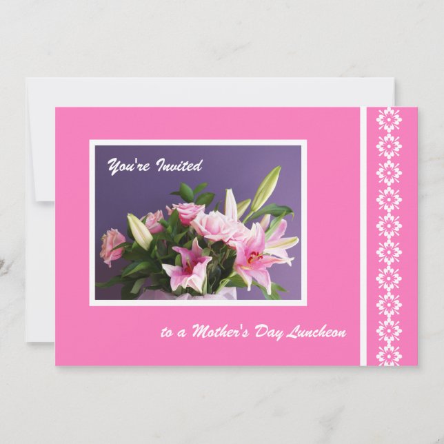 Invitación a la fiesta del Día de la Madre — Bouqu (Anverso)