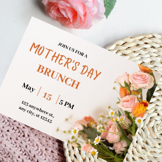 Invitación a la fiesta del Día de la Madre Moderna (Subido por el creador)