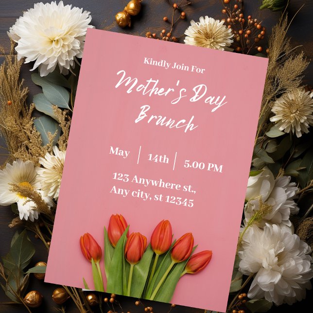 Invitación a la fiesta del Día de la Madre Rosa Mo (Subido por el creador)