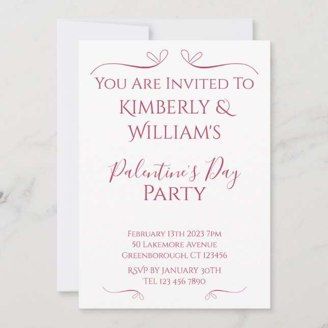 Invitación a la fiesta del Día de los Blancos Rosa (Anverso)