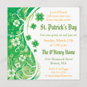 Invitación a la fiesta del Día de San Patricio