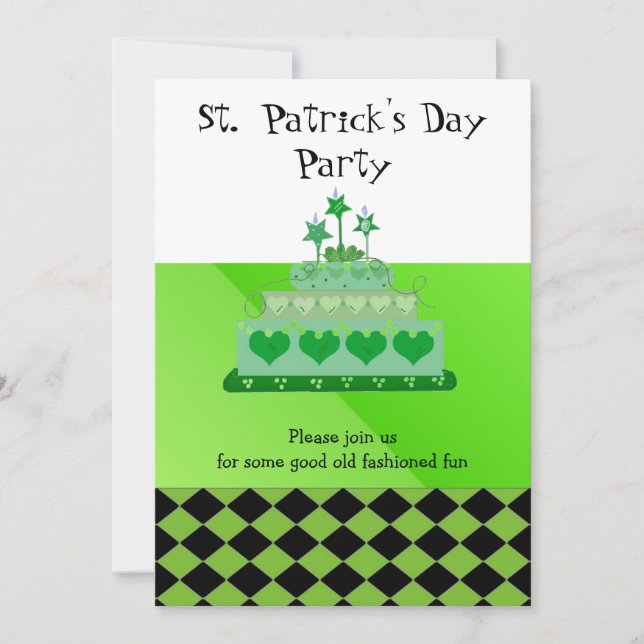 Invitación a la fiesta del Día de San Patricio (Anverso)