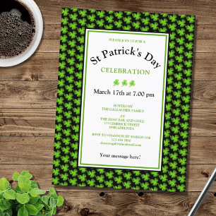 Invitación a la fiesta del Día de San Patricio