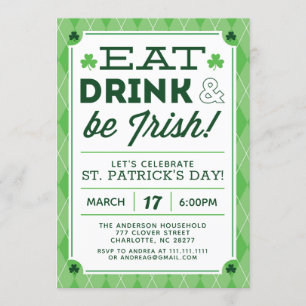 Invitación a la fiesta del Día de San Patricio