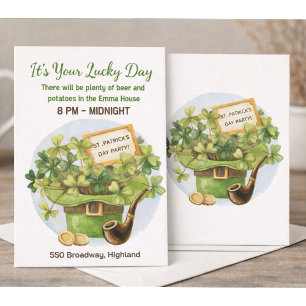 Invitación a la fiesta del Día de San Patricio con