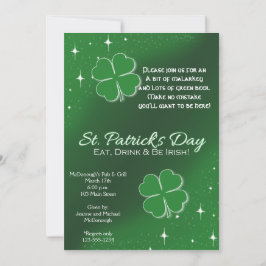 Invitación a la fiesta del Día de San Patricio de 