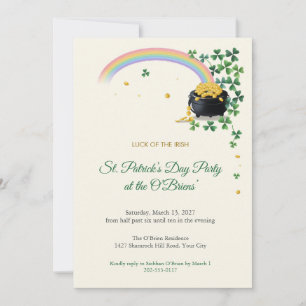 Invitación a la fiesta del día de San Patricio de
