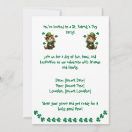 Invitación a la fiesta del Día de San Patricio – P