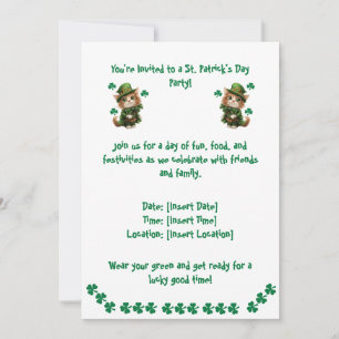 Invitación a la fiesta del Día de San Patricio – P